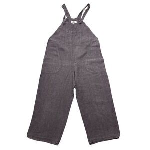 FLAX by Jeanne Engelhart‎ Linen Overalls Womens S Gray Jumpsuit Boho Lagenlook